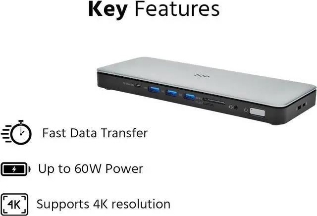 Alt view image 4 of 6 - Monoprice 15-in-1 Triple-Display MST USB-C Docking Station, with Multiple Display Modes, HDMI, SD/TF, RJ45, 3.5mm Audio, PD