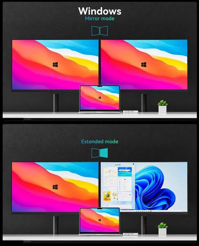 Alt view image 5 of 7 - Yottamaster 40Gbps Thunderbolt 4 Dock,12 in 1 USB C Thunderbolt Hub with 85W PD Charging for MacBook, Dual Monitor Single 8K or Dual 4K HDMI & DP, Ethernet, Audio,SD/TF [YTB4]