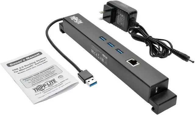 Alt view image 6 of 6 - Tripp Lite USB 3.0 Microsoft Surface Docking Station, USB-A Hub & Gigabit Ethernet (GbE) Port (U342-GU3)