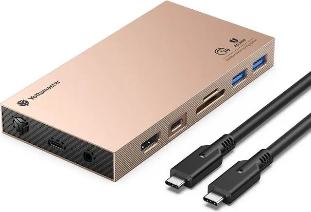 Main image of Yottamaster Aluminum USB C Hub with M.2 NVMe SSD Enclosure, 10-in-1 USB C Docking Station 10Gbps for NVMe PCI-E M.2 SSD, Support 100W Charging, 4K HDMI, RJ45, 4 USB Ports, Audio, SD/TF Card Reader