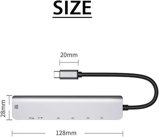 Alt view image 7 of 7 - 7-in-1 Type-C Docking Station Converter - HDMI, USB