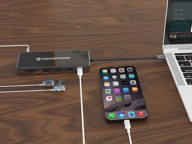 Alt view image 6 of 7 - DONN15G 12-in-1 USB 3.2 Gen 1 Docking Station