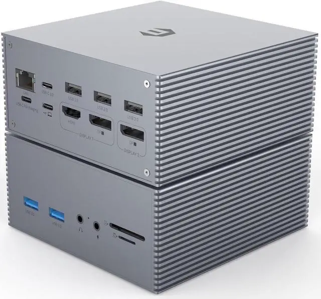Main image of Docking Station, USB C Docking Station Dual Monitor for USB C Laptops and Type C Windows Laptops (2 DPS, 4K HDMI, 100W PD, 6 USB Ports)