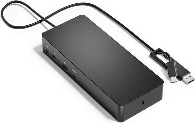 Main image of D6000 Universal Docking Station,Up to Triple 4K or Single 5K Display by USB-C,Compatibility with Windows and MacOS,with 1 HDMI, 2 DisplayPort,1Gb Ethernet,4 USB3.0-A 1 Type-C,1 Audio,1 Speaker Out