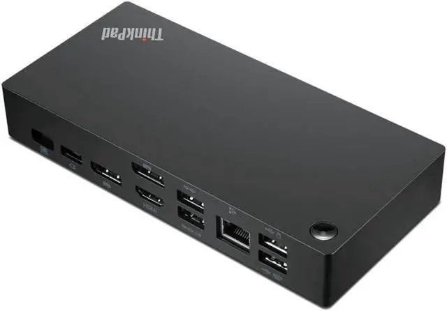 Alt view image 2 of 3 - ThinkPad Docking Station 40AY0090US USB-C Dock (40AY) + UltraHD HDMI Cable + 2 Displayport Cables + Connectivity Bundle, Type-C Gen2 4K Dock