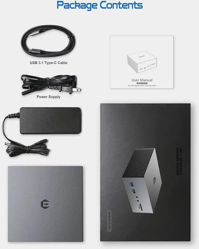 Alt view image 6 of 7 - 16-in-1 USB-C Docking Station with Triple Display, 4K HDMI, USB Ports, Ethernet, SD/TF Card Reader - Compatible with Windows - Supports Mirror Mode