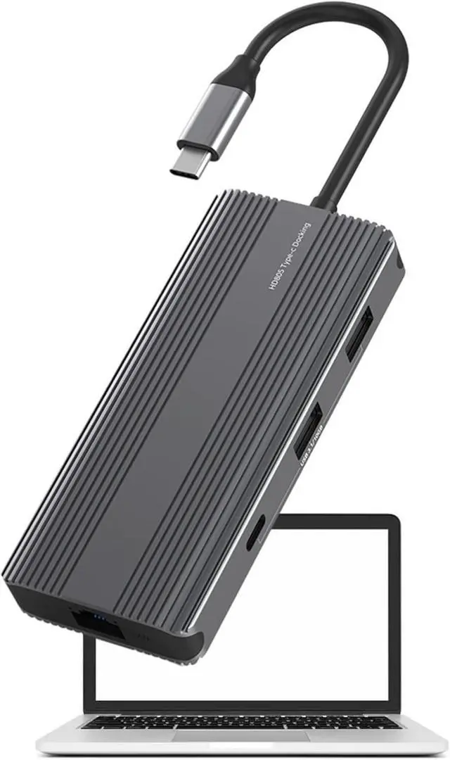 Alt view image 2 of 7 - docking station UsbC Hub TypeC Docking Station 8 Ports USB3.1 Adapter for 8K HDM-compatibIe Rj45 TypeC USB Hub for Laptop