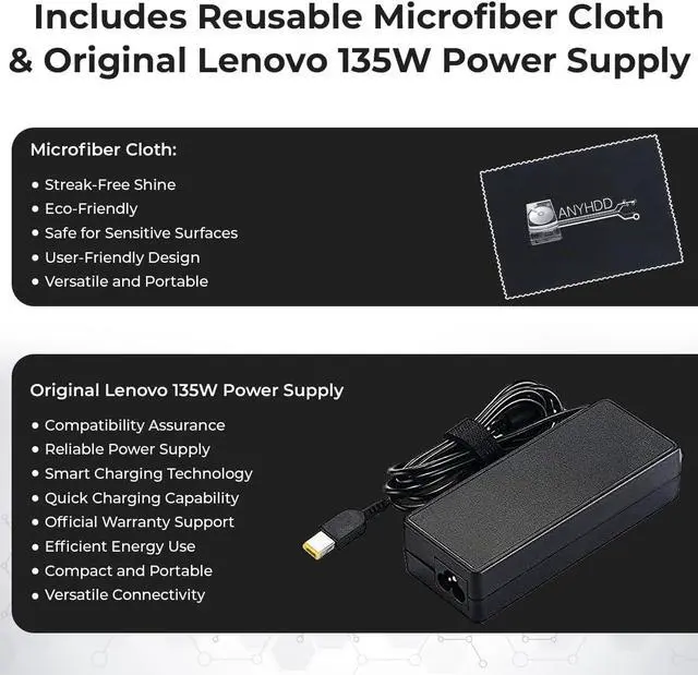 Alt view image 7 of 7 - 40AF0135US Thinkpad Docking Station Dual Monitor Bundle - Docking Station USB C with USB-A + USB Type-A Adapter + HDMI Cable + DisplayPort Cable + USB-C Cable + Microfiber Cloth (New)