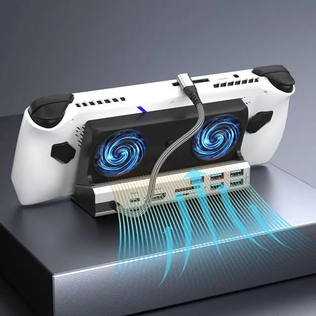 Main image of for Steam Deck Docking Station 10 in 1 for Rog Ally Dock with , Gigabit Ethernet (1000Mbps), Storage Card, Memory Card, 2xUSB3.1 Gen1 (5Gbps), 3xUSB2.0,PD Charging 100W