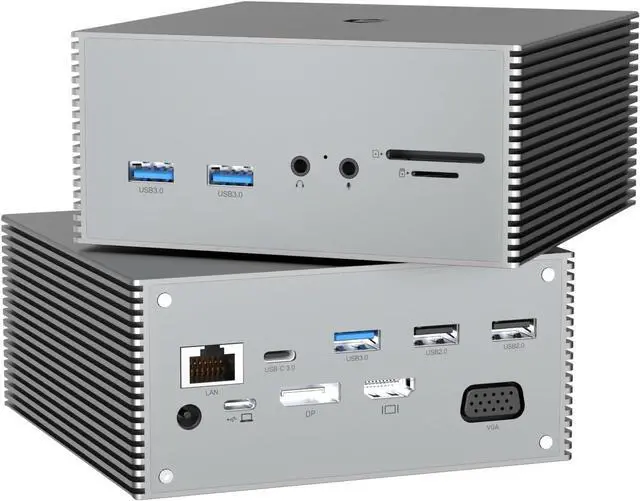 Main image of 16-in-1 USB-C Docking Station with Triple Display, 4K HDMI, USB Ports, Ethernet, SD/TF Card Reader - Compatible with Windows - Supports Mirror Mode