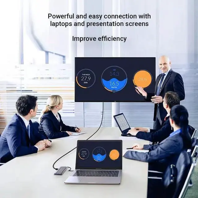 Alt view image 3 of 6 - USB C Docking Station,Monitor Adapter with M.2 SSD Enclosure for NVMe or SATA4KHDMI, 100W PD Charging, 3*USB A 3.0, USB C PD for iPhone15Pro/MacBook/Dell/Surface Laptops (6in1SATA+NVME)