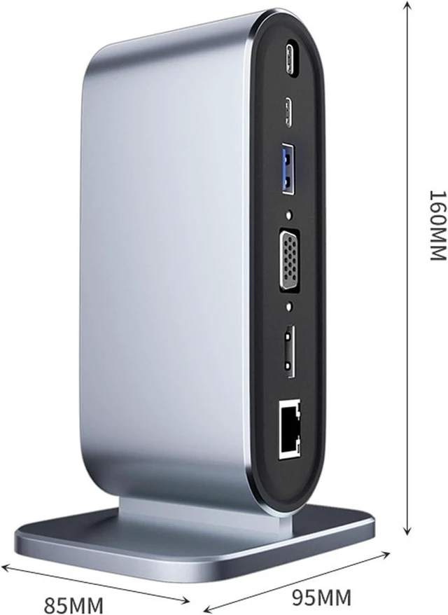 Alt view image 2 of 7 - Docking Station, 4K HD Multimedia Interface VGa 15W87W PD3.0 USB 3.0 Gigabit Ethernet Memory Card Storage Card 12 in 1 USB C Hub for MacBookPro for Dell for Hp