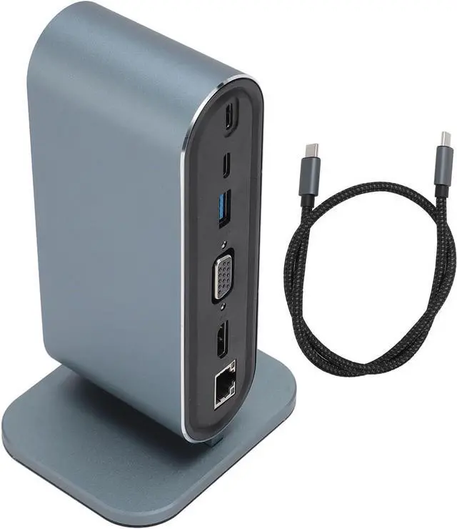 Main image of 12 in 1 USB C Docking Station, Aluminum Alloy, 4K HD, 15W 87W PD3.0 Fast Charging, Gigabit Ethernet, Memory Card Slot, for MacBookPro, Laptops