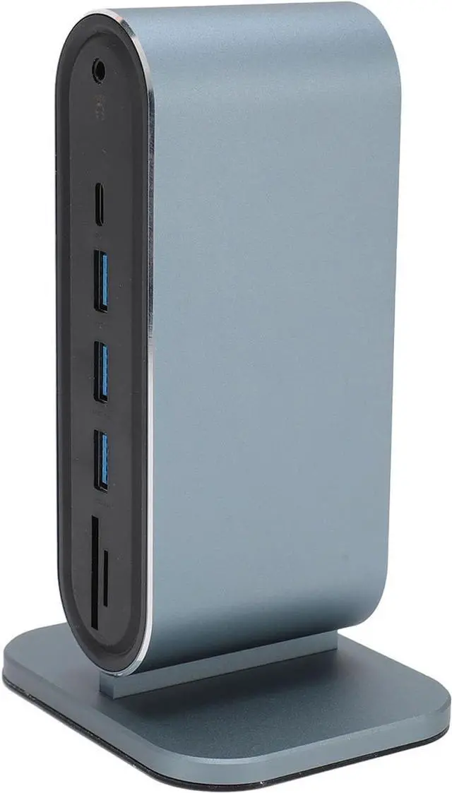 Alt view image 2 of 7 - 12 in 1 USB C Docking Station, Aluminum Alloy, 4K HD, 15W 87W PD3.0 Fast Charging, Gigabit Ethernet, Memory Card Slot, for MacBookPro, Laptops