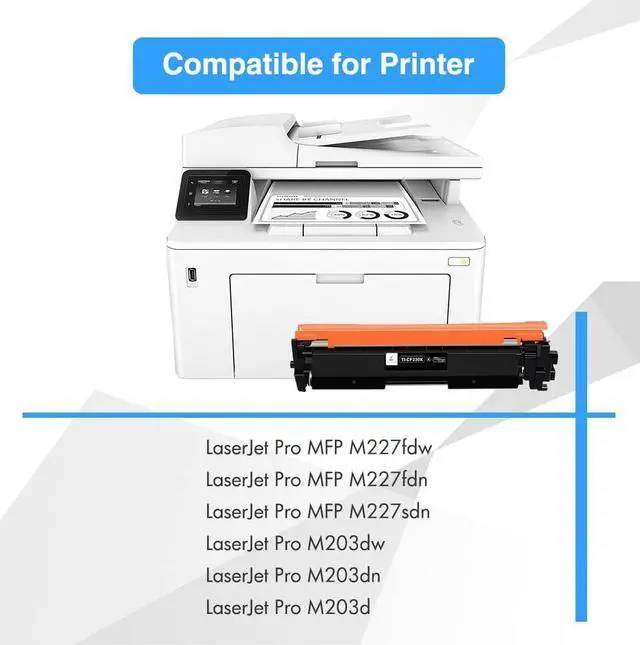Alt view image 3 of 7 - CF230X 30X Black High Yield Toner Cartridge 30A CF230A M227fdw M203dw 4Pack