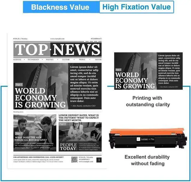 Alt view image 7 of 7 - CF230X 30X Black High Yield Toner Cartridge 30A CF230A M227fdw M203dw 4Pack