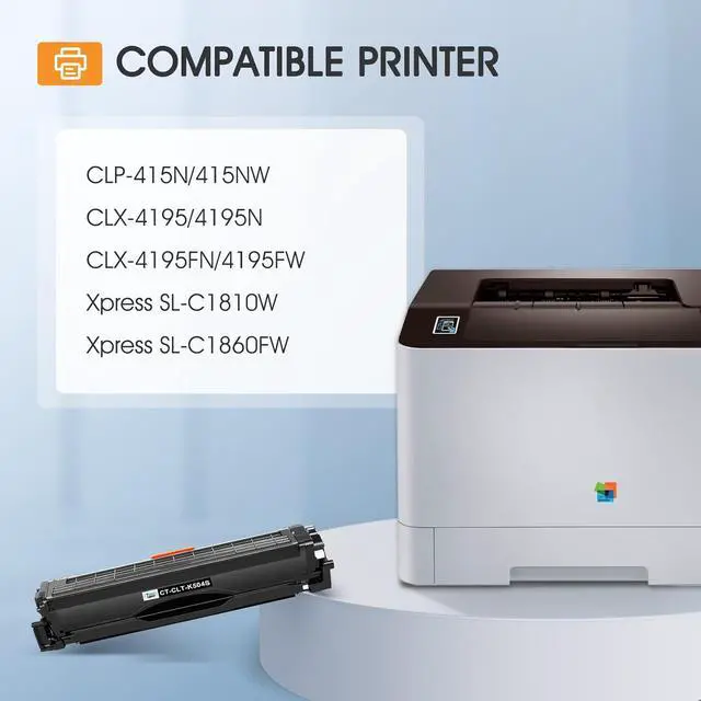 Alt view image 2 of 7 - Cool Toner Compatible Toner Cartridge Replacement for Samsung CLT-K504S CLT-504S for Samsung Xpress C1860FW C1810W SL-C1860FW SL-C1810W CLX-4195FW CLP-415NW Printer (Black Cyan Yellow Magenta, 4-Pack)