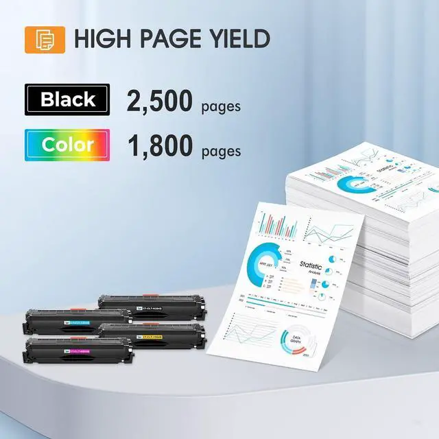 Alt view image 3 of 7 - Cool Toner Compatible Toner Cartridge Replacement for Samsung CLT-K504S CLT-504S for Samsung Xpress C1860FW C1810W SL-C1860FW SL-C1810W CLX-4195FW CLP-415NW Printer (Black Cyan Yellow Magenta, 4-Pack)