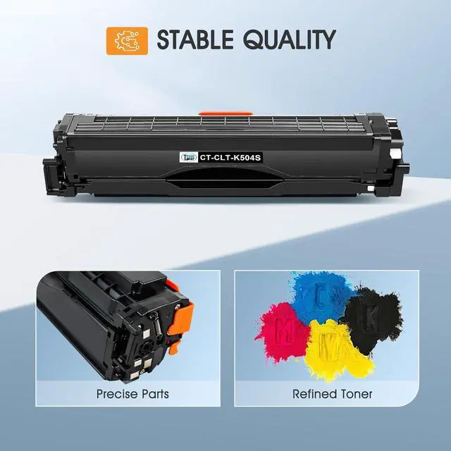Alt view image 4 of 7 - Cool Toner Compatible Toner Cartridge Replacement for Samsung CLT-K504S CLT-504S for Samsung Xpress C1860FW C1810W SL-C1860FW SL-C1810W CLX-4195FW CLP-415NW Printer (Black Cyan Yellow Magenta, 4-Pack)