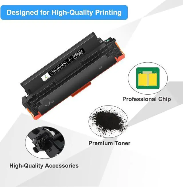 Alt view image 5 of 7 - 067H 067 Black Toner Cartridge 2 Pack LBP632CDW Compatible Replacement for Canon 067H Black 067 Color ImageCLASS MF656CDW MF654CDW MF653Cdw LBP633CDW MF651CW LBP631CW Printer High Yield Ink (2-Pack)