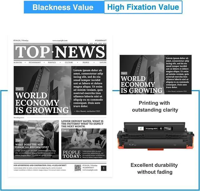 Alt view image 6 of 7 - 067H 067 Black Toner Cartridge 2 Pack LBP632CDW Compatible Replacement for Canon 067H Black 067 Color ImageCLASS MF656CDW MF654CDW MF653Cdw LBP633CDW MF651CW LBP631CW Printer High Yield Ink (2-Pack)
