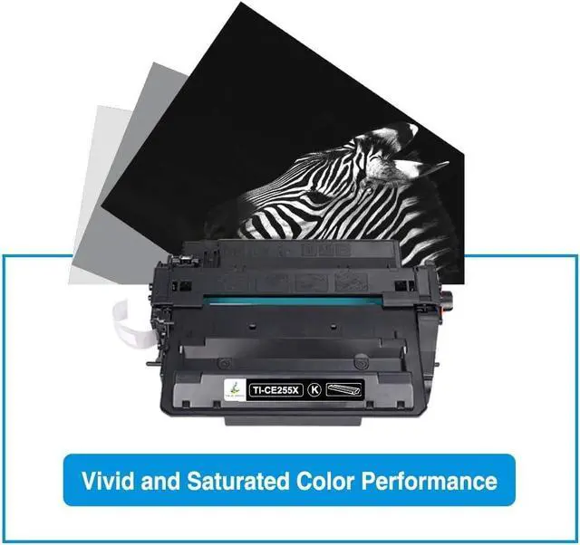 Alt view image 6 of 6 - CE255X 55X P3015 Toner Cartridge 2-Pack Compatible Replacement for HP 55X 55A CE255X CE255A for P3015 P3015dn P3015x Pro 500 MFP M521dn M521dw M521 M525 Printer Ink