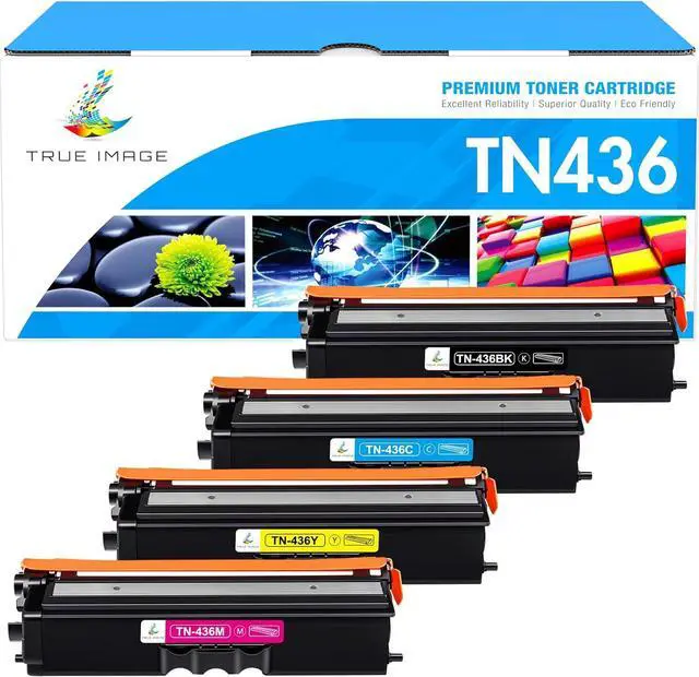 Main image of TRUE IMAGE TN436 TN-436 Toner Cartridge 4-Pack: Compatible for TN436 TN 436 TN-436 Toner Cartridge HL-L8360CDW HL-L8360CDWT HL-L9310CDW MFC-L8900CDW MFC-L9570CDW Printer
