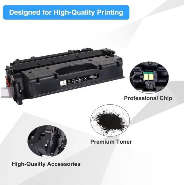 Alt view image 4 of 6 - 120 Black Toner Cartridge 2-Pack Compatible Replacement for Canon 120 Toner Cartridge CRG-120 CRG120 for imageCLASS D1550 D1520 D1120 D1150 D1170 D1180 D1100 D1320 D1350 D1370 Printer Ink