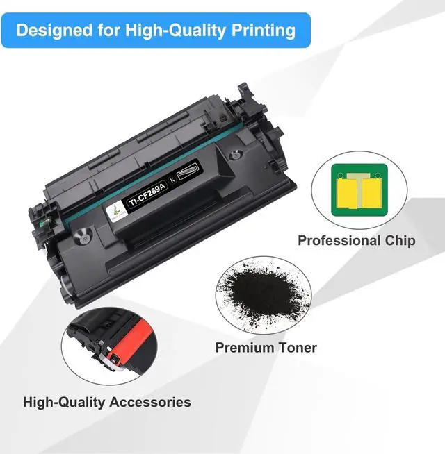 Alt view image 5 of 7 - CF289A Black Toner Cartridge Compatible Replacement for HP 89A Black Toner Cartridge CF289A 89X CF289X for Enterprise M507 M507n M507dn M507x MFP M528dn M528f M528c M528z M528 Series Printer (4-Pack)