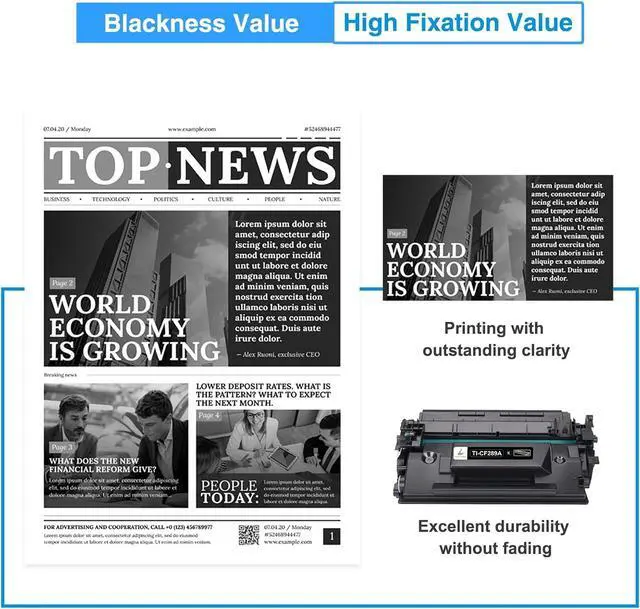 Alt view image 7 of 7 - CF289A Black Toner Cartridge Compatible Replacement for HP 89A Black Toner Cartridge CF289A 89X CF289X for Enterprise M507 M507n M507dn M507x MFP M528dn M528f M528c M528z M528 Series Printer (4-Pack)