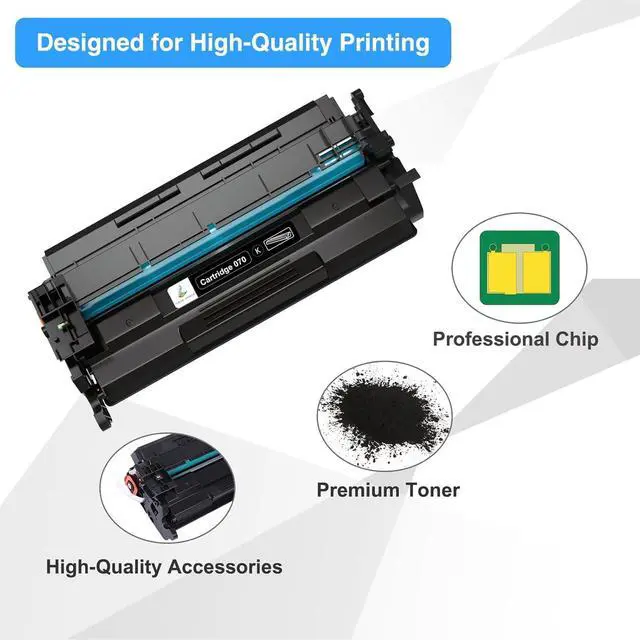 Alt view image 4 of 7 - Cartridge 070 Black Toner 2 Pack Compatible Replacement for Canon 070 Toner Cartridge crg-070 for imageCLASS MF465dw MF462DW LBP247dw LBP246dw MF462 LBP247 LBP246 Printer Ink