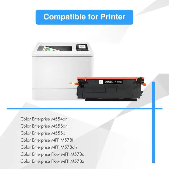 Alt view image 2 of 6 - TRUE IMAGE Compatible Toner Cartridge Replacement for HP 212A Black Toner Cartridge W2120A 212X W2120X for Color Enterprise M554dn M555dn M555x M554 M555 MFP M578 Series Printer Ink (New Version)