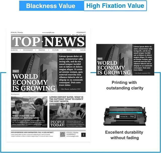 Alt view image 5 of 6 - 052H Toner Cartridge Black 2-Pack Compatible Replacement for Canon 052H 052 CRG-052H High Yield Toner for ImageCLASS LBP214dw LBP215dw MF426dw MF424dw MF429dw Printer Ink