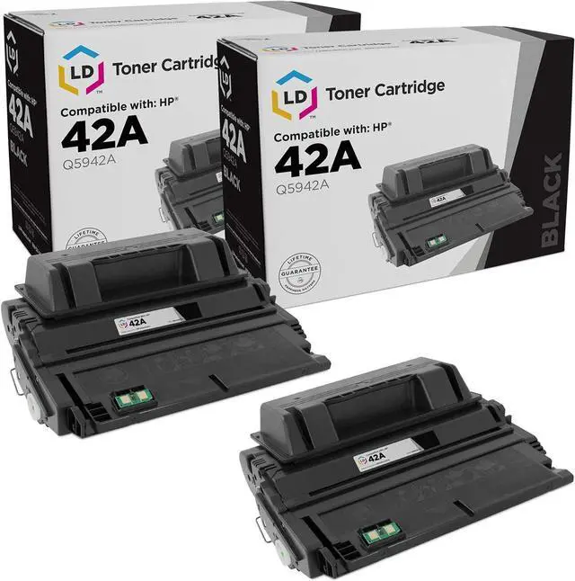 Main image of LD Products Replacement Toner Cartridge Compatible with HP 42A Q5942A (Black 2Pk) Compatible with LaserJet 4250, 4250tn, 4350n, 4250dtn, 4350, 4350tn, 4250dtnsl, 4350dtn, 4250n, 4350dtnsl, 4240, 4240n