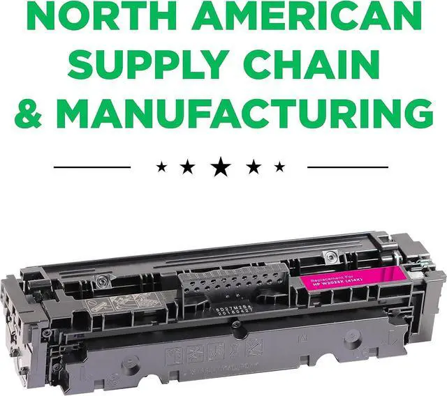 Alt view image 2 of 6 - Clover Remanufactured High Yield Toner Cartridge (Reused OEM Chip) Replacement for HP 414X (W2023X) | Magenta