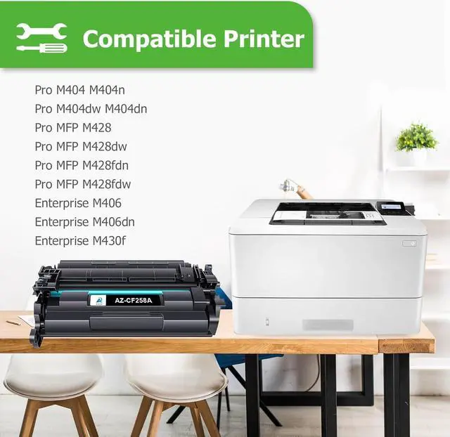 Alt view image 3 of 7 - Ennovor Aztech Compatible Toner Cartridge Replacement for HP 58A CF258A, Black - 2 Pack