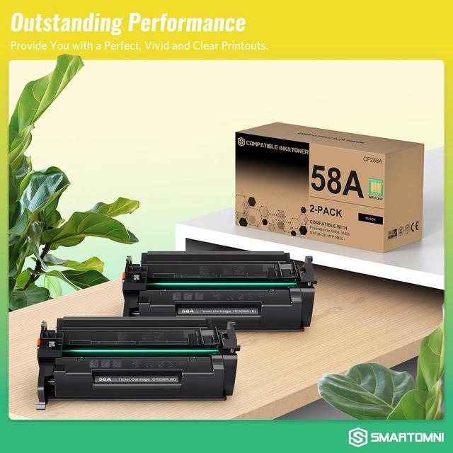 Alt view image 6 of 6 - 58A CF258A Black Toner Cartridge 2 Pack (with Chip) Works with HP Pro MFP M428dw M428fdw M428fdn M428, Pro M404n M404dn M404dw M404, Enterprise MFP M430f M406dn M430 M406 Series Printer | 58A 58X