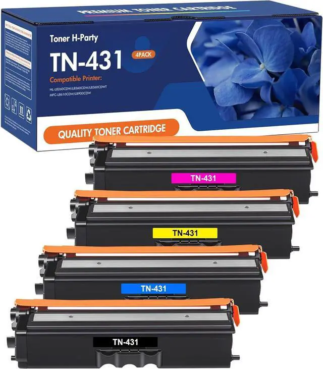 Alt view image 7 of 7 - TN-431 TN431 4-Color Toner Cartridge Set 4 Pack Compatible for Brother TN431 TN 431 TN-431 MFC-L8900CDW Toner Cartridges for Brother MFC-L8900CDW HL-L8360CDW HL-L8260CDW HL-L8360CDWT Printer Ink