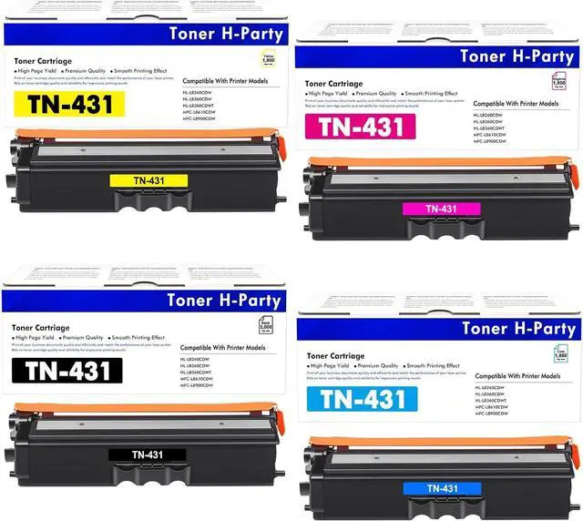 Main image of TN-431 TN431 4-Color Toner Cartridge Set 4 Pack Compatible for Brother TN431 TN 431 TN-431 MFC-L8900CDW Toner Cartridges for Brother MFC-L8900CDW HL-L8360CDW HL-L8260CDW HL-L8360CDWT Printer Ink