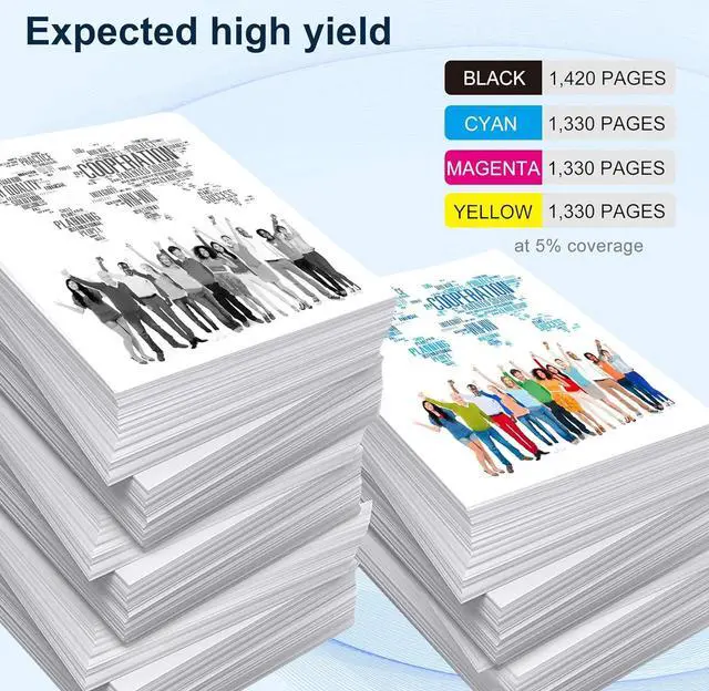 Alt view image 3 of 7 - Ennovor 201A Toner Cartridges 4 Pack Works with HP Color Laserjet Pro MFP M277dw M252dw M277n M277c6 M252n M277 Printer (Black,Cyan,Magenta and Yellow)