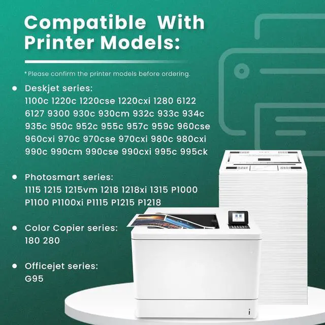 Alt view image 2 of 7 - GREENBOX Remanufactured 45 78 High-Yield Ink Cartridge Replacement for HP 45 78 51645 51645A C6578AN C6578DN for Color Copier 180 Deskjet 1100C 1220C 6122 930C 970C 990C Printer (1 Black 1 Tri-Color)