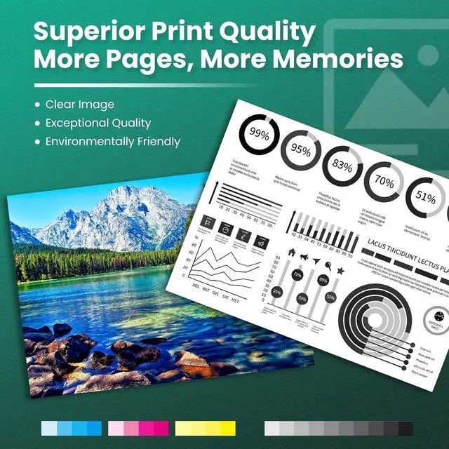 Alt view image 4 of 7 - GREENBOX Remanufactured 45 78 High-Yield Ink Cartridge Replacement for HP 45 78 51645 51645A C6578AN C6578DN for Color Copier 180 Deskjet 1100C 1220C 6122 930C 970C 990C Printer (1 Black 1 Tri-Color)