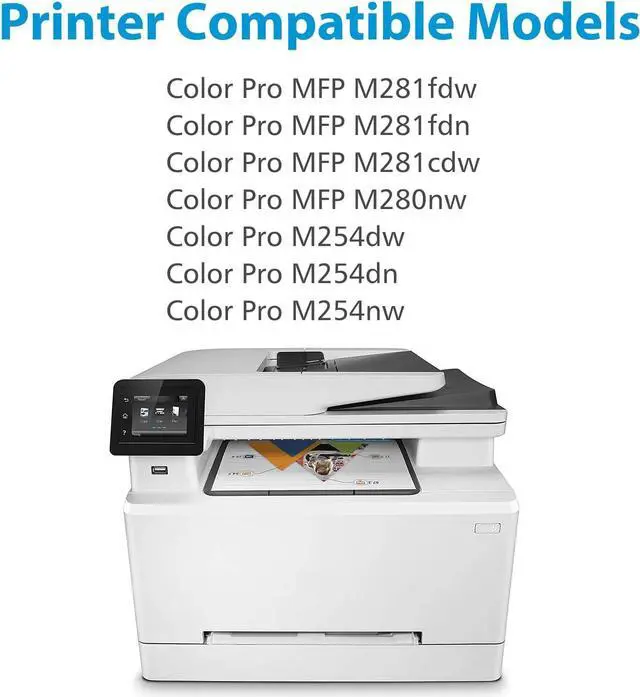 Alt view image 2 of 5 - Ennovor 202X Toner Cartridges 4-Pack Replacement High Yield for 202A CF500A CF500X CF501X CF502X CF503X for Laserjet MFP M281fdw M281fdn M281cdw M281 M254dw M254nw M254dn M254 Printer (B/C/Y/K)