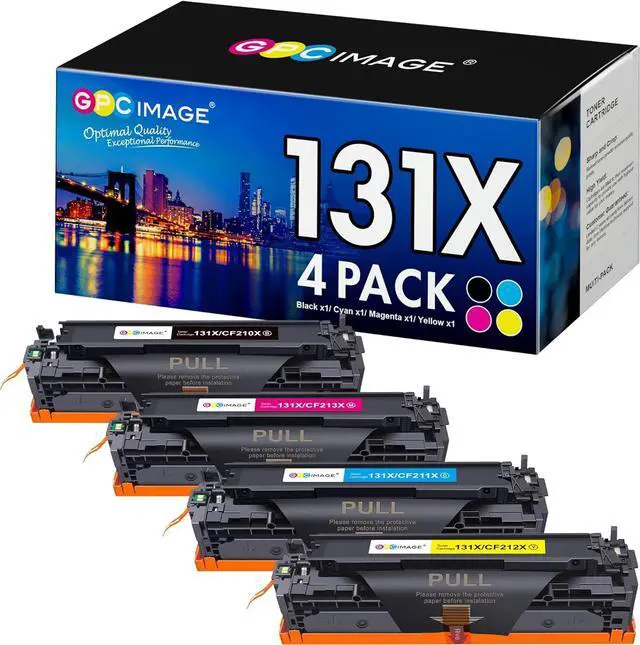 Main image of GPC Image Remanufactured Toner Cartridge Replacement for HP 131X 131A CF210X CF211A CF212A with LaserJet Pro 200 Color MFP M276nw M251nw M251n M276n Printer, 4 Pack (Black, Cyan, Magenta, Yellow)