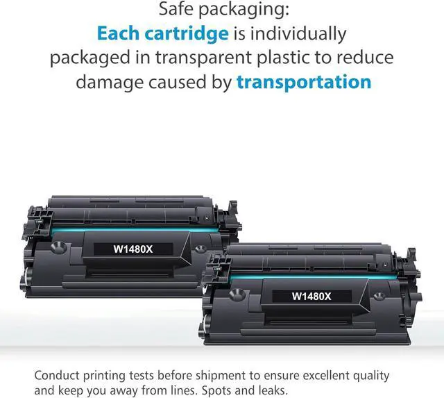 Alt view image 4 of 5 - 148X W1480X High Yield Toner Cartridges with Chip Pro 4001dw 4001dn Compatible W1480A HP 148A Toner Cartridge with Laserjet Pro 4001dw 4001dn 4001n MFP 4101fdw 4101fdn Printer (Black, 2-Pack)