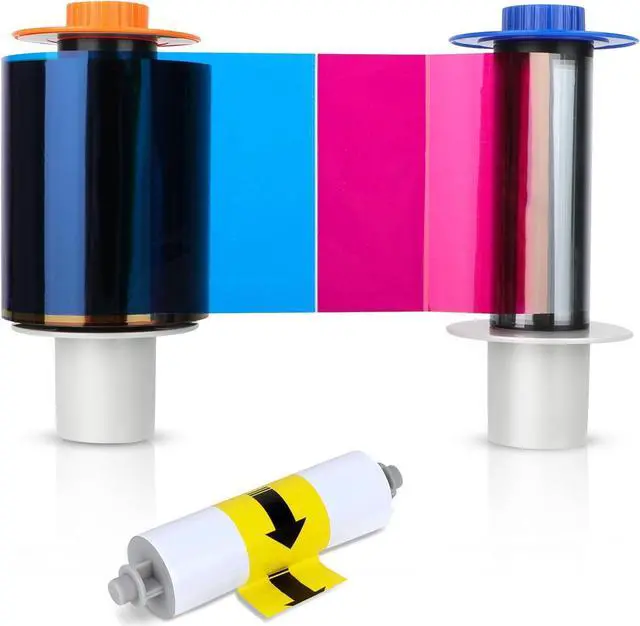 Main image of 84051 YMCK Color Ribbon, Compatible with Fargo Hdp5000 / Hdpii Model Printer, Replacement for Fargo 84051 YMCK Color Ribbon, 84051ymck Full-Color Ribbon Yields 500 Prints, with Clean Spool