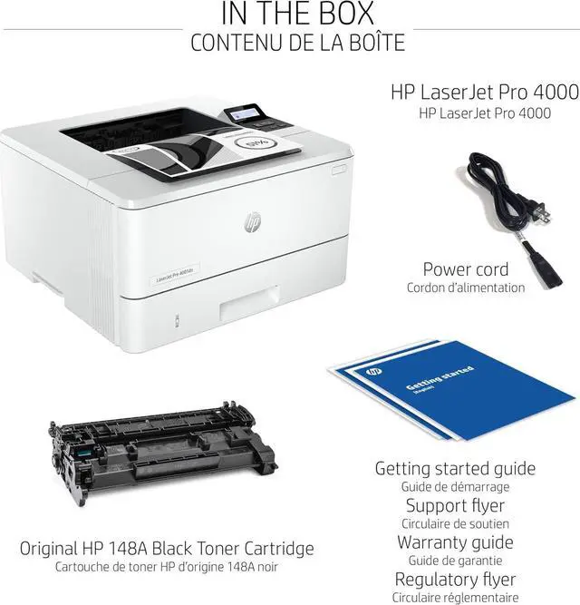 Alt view image 4 of 7 - Ennovor NewH-PLaser-Jet Pro 4001 dn Monochrome Laser Printer - Print only - Mobile Printing, 42 ppm, 1200 x 1200 dpi, 2-line LCD, Ethernet, Hi-Speed USB, Auto 2-Sided Printing, 8.5 x 14
