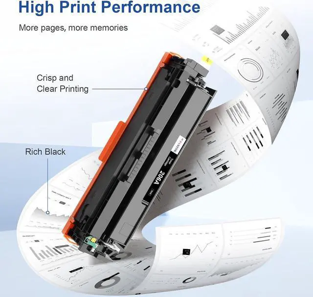 Alt view image 5 of 7 - Ennovor Compatible 206A Toner Cartridges (with Chip) Replacement for HP 206A 206X Black W2110A W2110X for HP Color Pro MFP M283fdw M255dw M283cdw M283 M255 Toner Printer (2 Black)