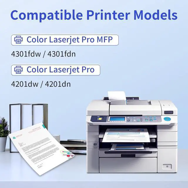Alt view image 2 of 6 - 210A Black Toner Cartridge 2 Pack (with Chip) Compatible Replacement for HP 210A 210X for Color Laserjet Pro MFP 4301fdw 4301fdn Pro 4201dw 4201dn Series Printer Ink W2100A W2100X High Yield
