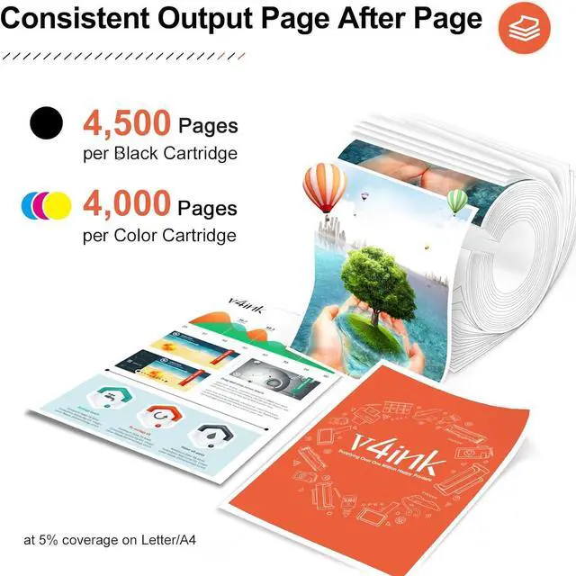 Alt view image 4 of 6 - v4ink Compatible TN229XXL 4500 Pages Toner Replacement for Brother TN-229XXL TN229XXL Toner Cartridge Color Set for HL-L3295CDW HL-L8245CDW MFC-L3780CDW MFC-L8395CDW - 4-Pack Super High Yield